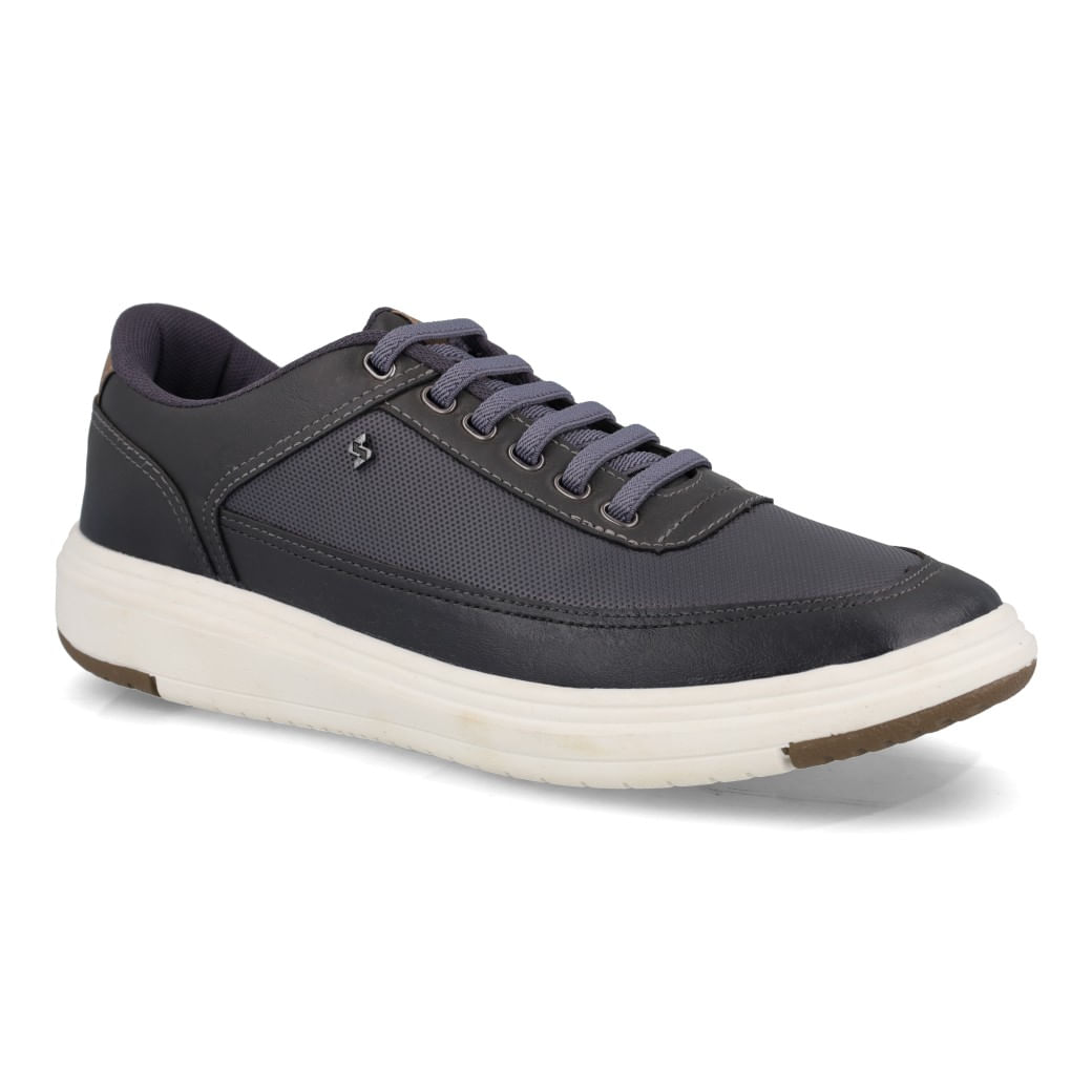 Cazzac Tenis Casual 106 CAZ SPA 33D Chumbo Couro_4_999999992574246_